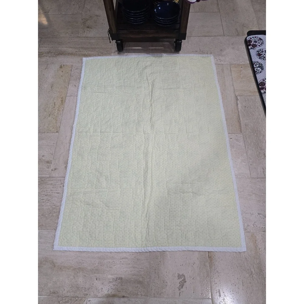 Vintage Lil Shavers Patchwork Baby‎ Quilt Child Yellow Little 1970 Mop Top Hair